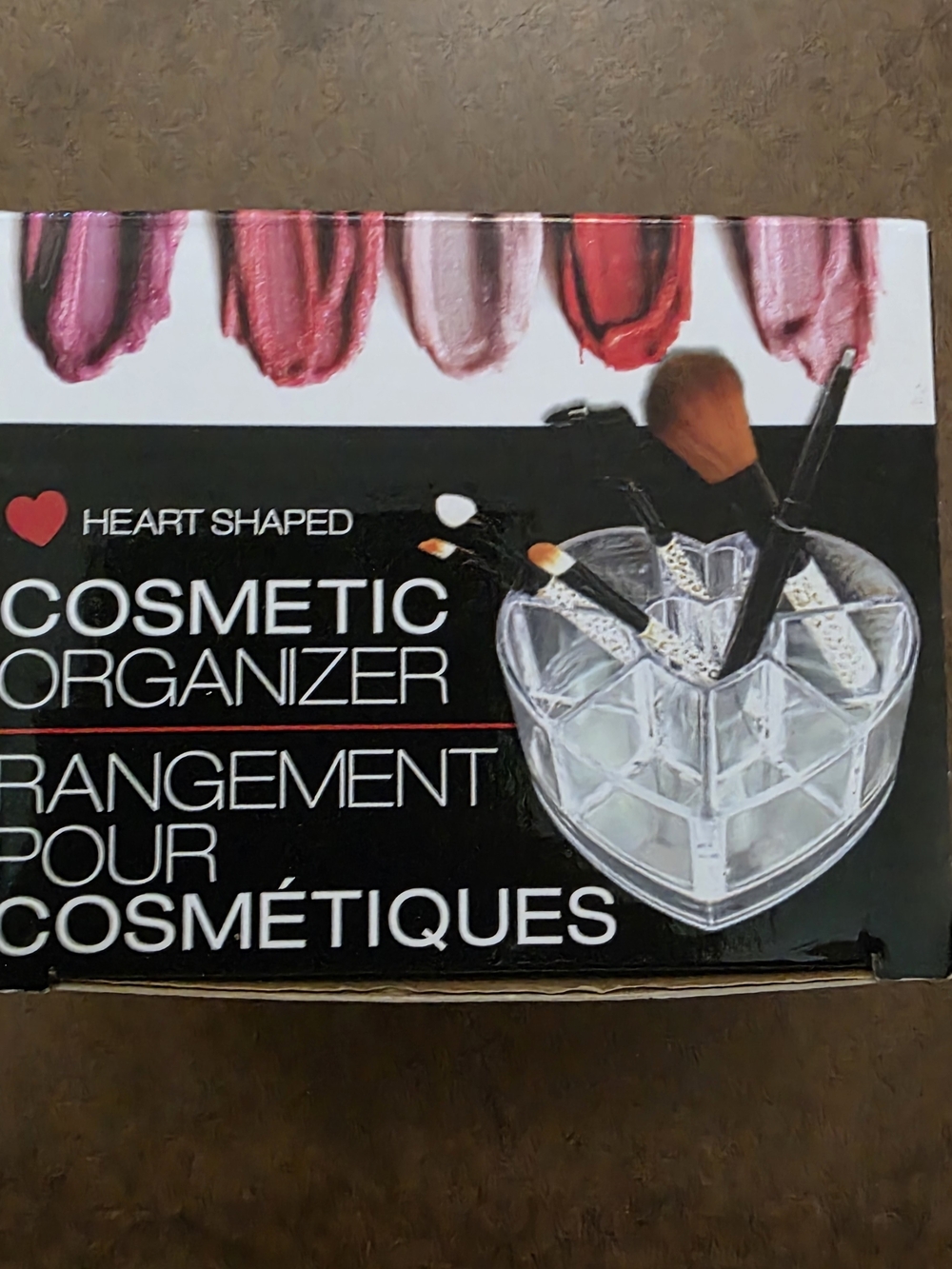 Heart Shaped Cosmetic Organizer - Clear